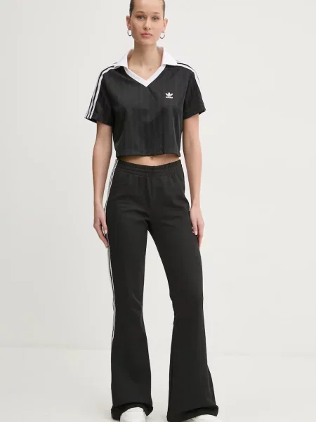 Polo Adidas Originals ζακάρ μαύρο