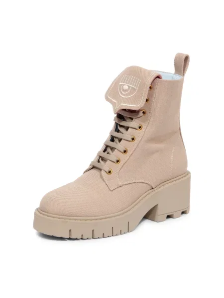 Buty do kostki Chiara Ferragni Collection beżowe