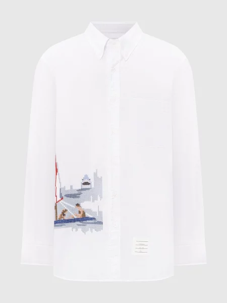 Рубашка Thom Browne белая
