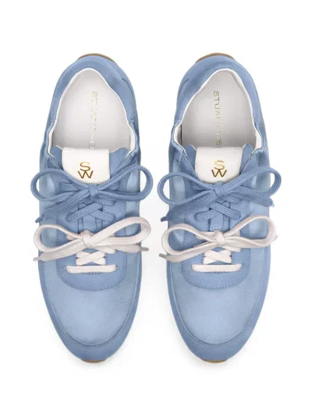 Sneakerși Stuart Weitzman cu volane albastru
