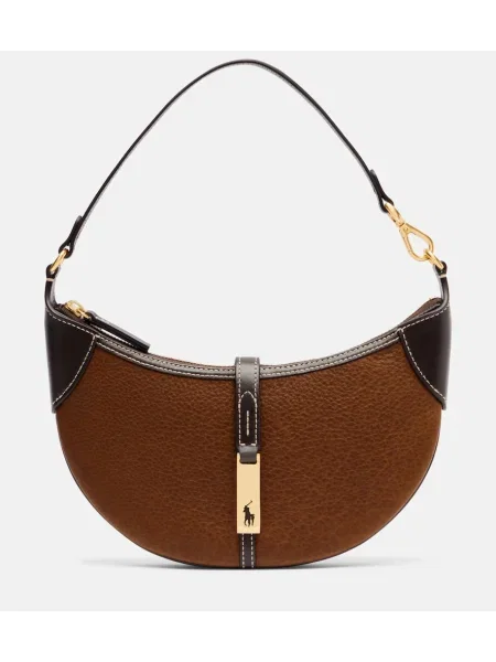 Geanta de piele Polo Ralph Lauren din piele maro