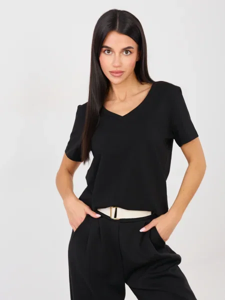 Tricou Rue Paris scurt negru