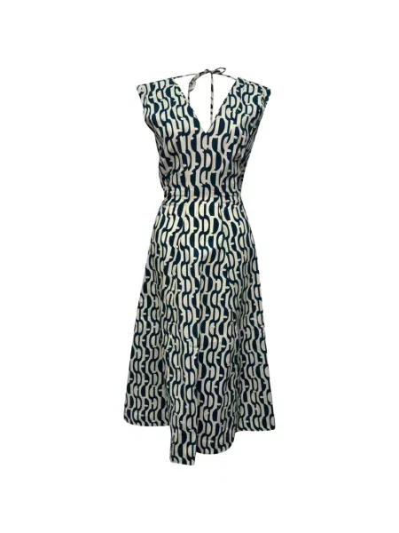 Rochie midi 's Max Mara cu imagine cu imprimeu geometric albastru