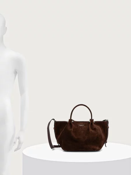 Замшевая сумка шоппер Weekend Max Mara