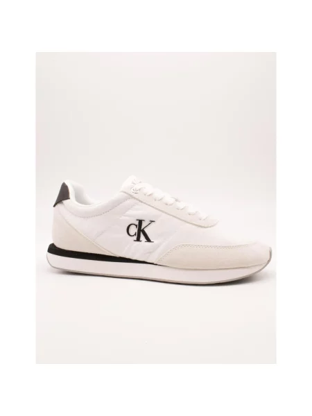 Pantofi Calvin Klein Jeans cu șireturi retro din dantelă alb