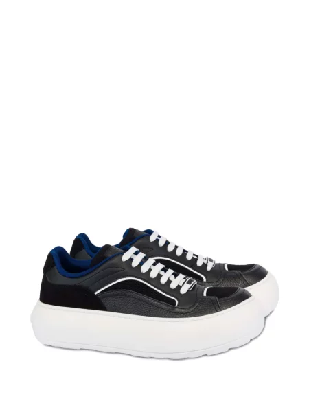 Sneakerși Moschino din piele cu platformă negru