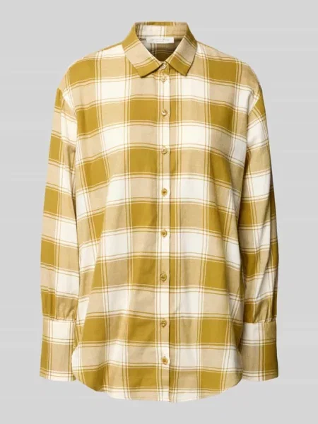 Koszulowa bluzka z flaneli o kroju relaxed fit Christian Berg Woman