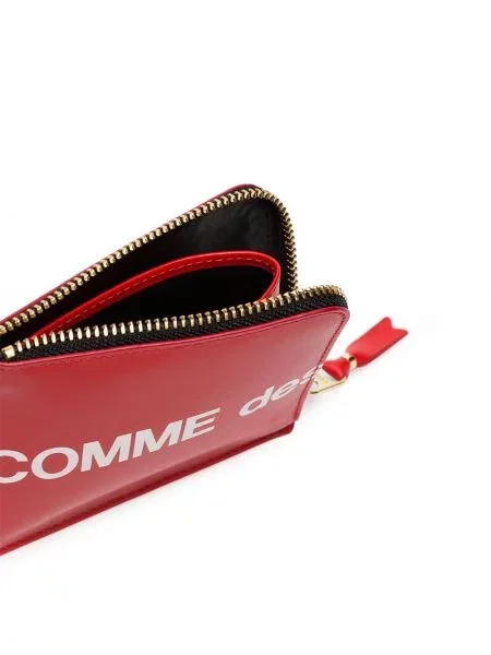 Peněženka Comme Des Garçons Wallet s potiskem červená
