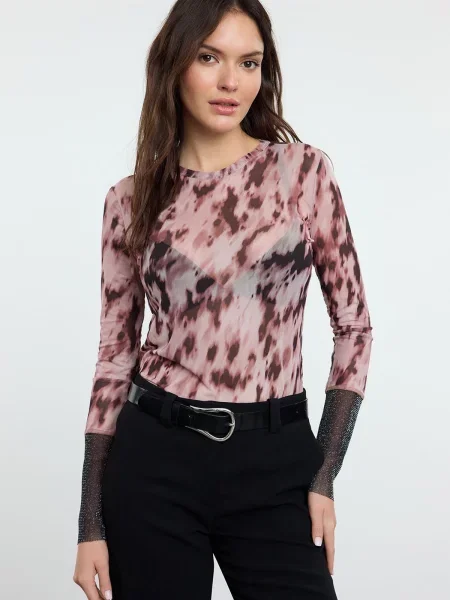 Bluză Trendyol tricotate roz