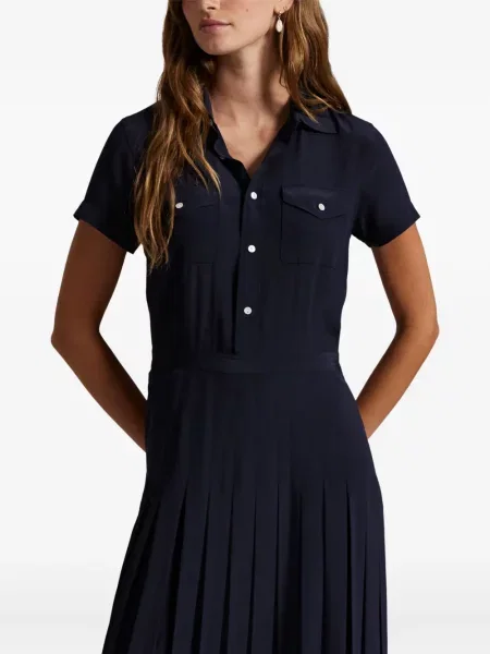 Карирана тениска Polo Ralph Lauren с дантела с принт зелено