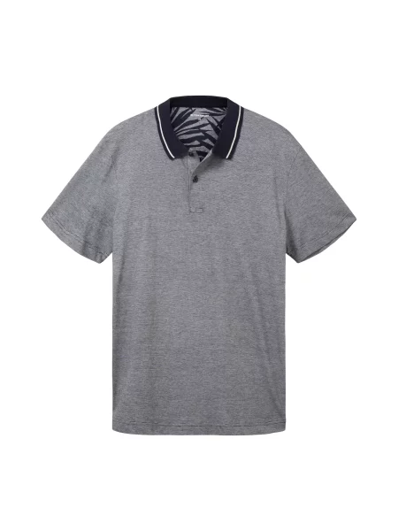 TOM TAILOR Tricou bleumarin / alb