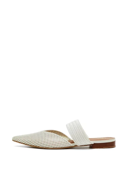 Papuci tip mules Malone Souliers alb