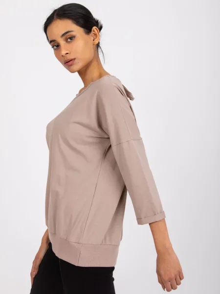 Bluză Fashionhunters din dantelă bej