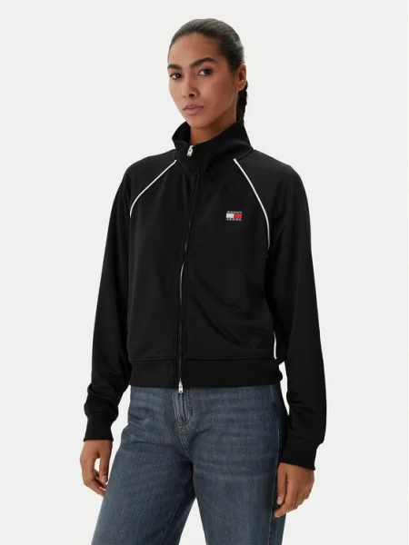Tommy Jeans Bluză Badge negru