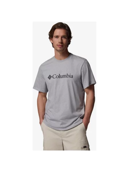 Koszulka z krótkim rękawem Columbia CSC Basic Logo jasny czysty S szary
