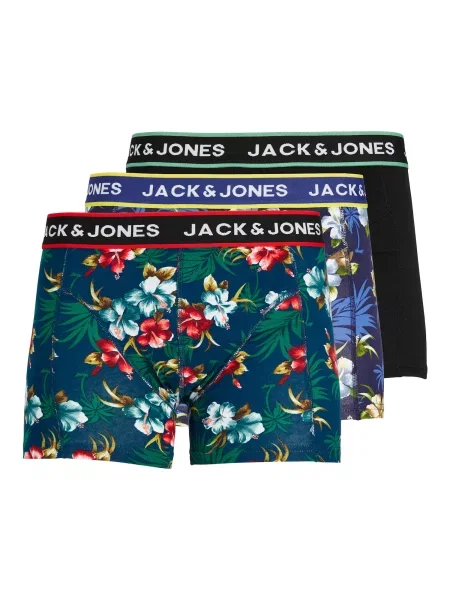Φλοράλ μποξεράκια Jack & Jones μαύρο