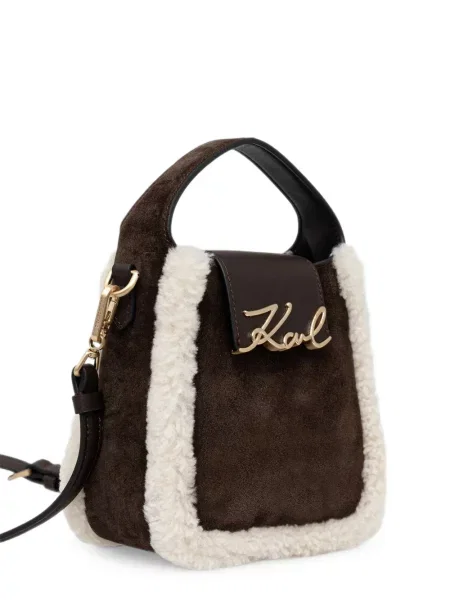 Body Karl Lagerfeld din piele de oaie maro