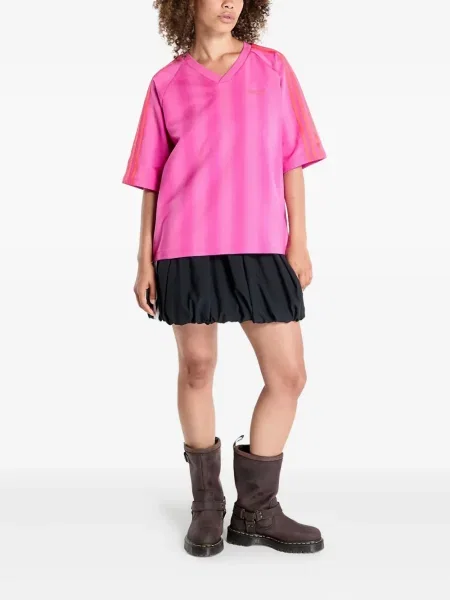 Бягане тениска Adidas с леопардов принт от джърси черно