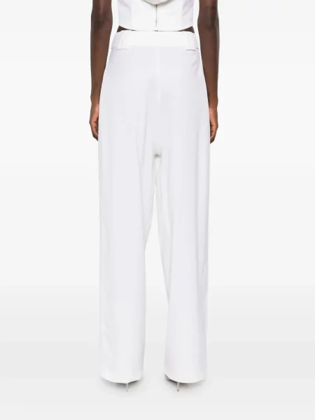 Pantaloni Vestiaire D'un Oiseau Libre plisate alb