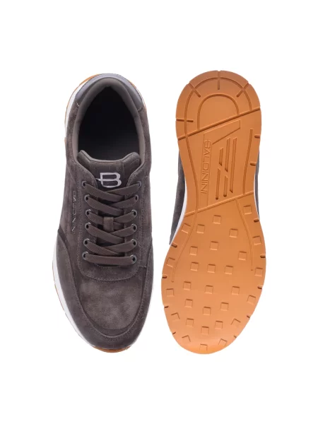 Sneakersy Baldinini zamszowe z logo szare