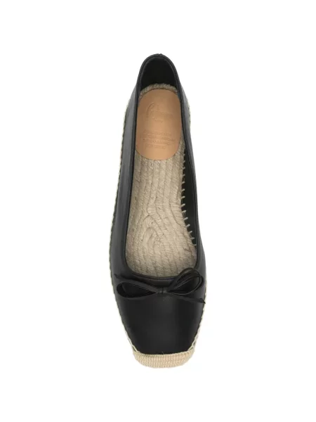 Espadrile Castaner cu funde fără toc negru