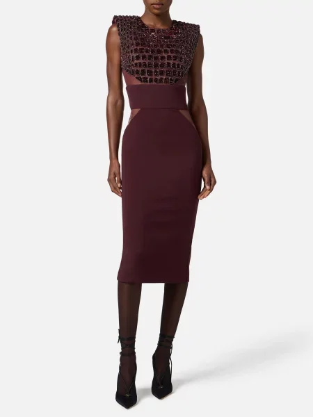 Платье Elisabetta Franchi бордовое