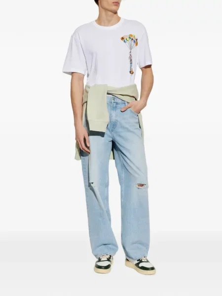 Tricou Allsaints cu imagine alb