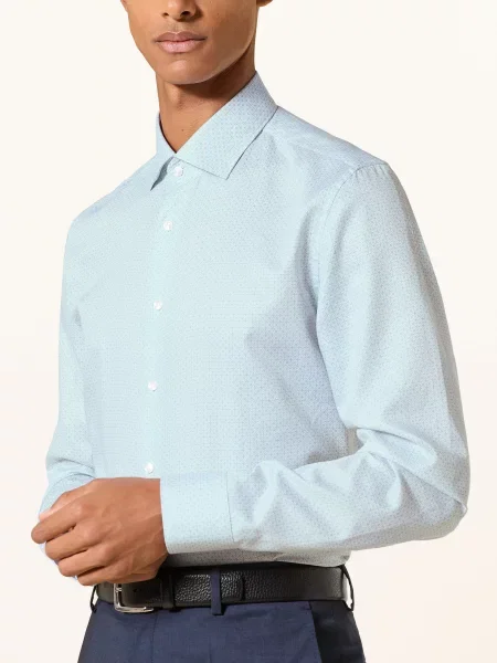 Seidensticker Košile Slim Fit světle / tmavě zelená