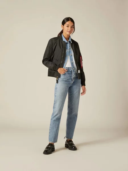 Бомбер Alpha Industries черный