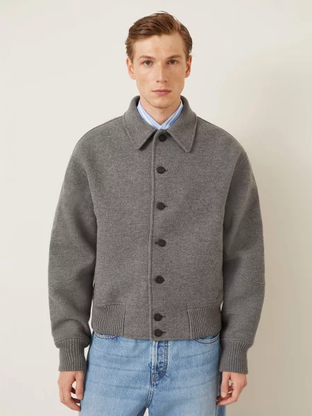 Jacquemus Bunda Le Bomber Feltro šedá