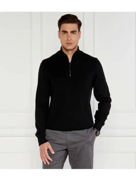 BOSS BLACK De lână pulover Dambino negru