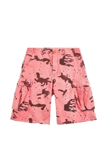 Pantaloni scurți cargo Hellstar cu imagine cu model camuflaj roz