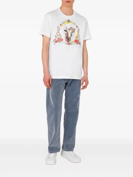 Tricou Moschino cu imagine alb