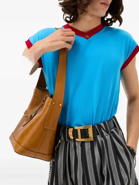 Tricou Versace din jerseu albastru