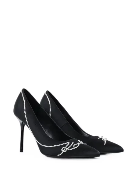 Pantofi cu toc Karl Lagerfeld cu perle negru