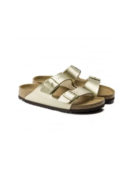 Klapki Birkenstock zamszowe żółte