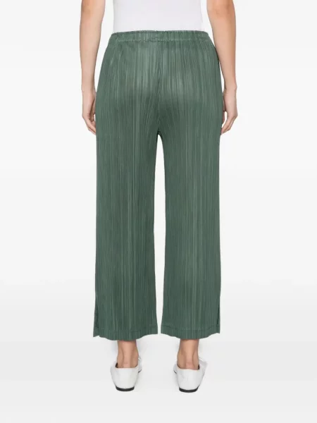 Pantaloni Pleats Please Issey Miyake verde