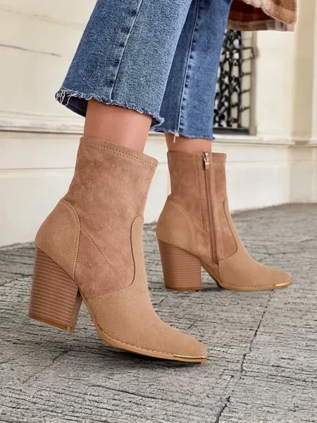 Čevlji do gležnjev Resti iz semiša siva