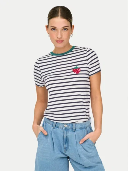 ONLY T-Shirt Heart λευκό