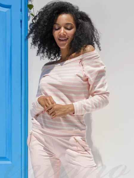 Женский полосатый свитшот