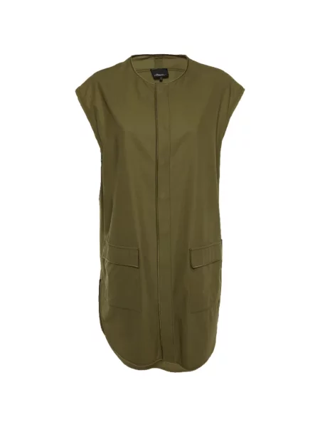 Rochie mini 3.1 Phillip Lim cu decolteu rotund verde