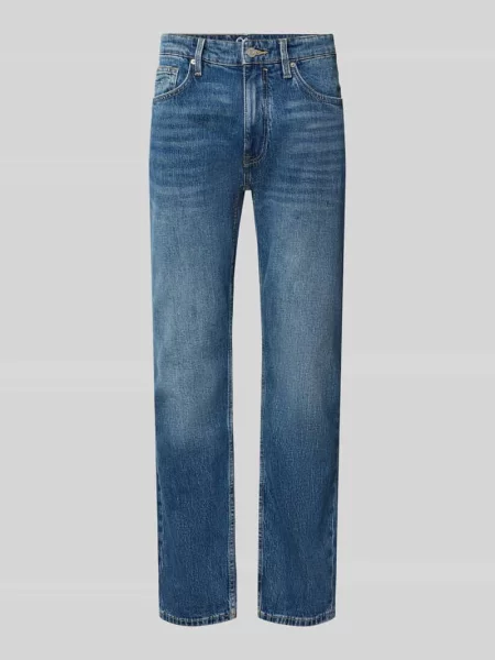 Jeansy o kroju straight fit z mieszanki bawełny model Bonito' S.oliver Red Label granatowe