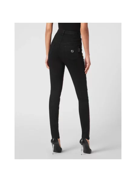 Jeansy Philipp Plein z wysoką talią