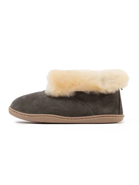 Minnetonka Papuci de casă Sheepshin gri bej
