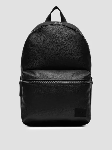 Шкіряний рюкзак Hugo чорний