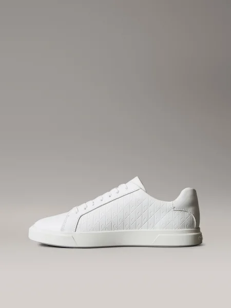 Calvin Klein Sneakers Low Pro Cups Lace Up Lth Aop alb