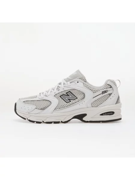 Trampki New Balance White/ Silver Metallic/ Black EUR białe