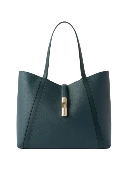 Geantă shopper Furla din piele verde