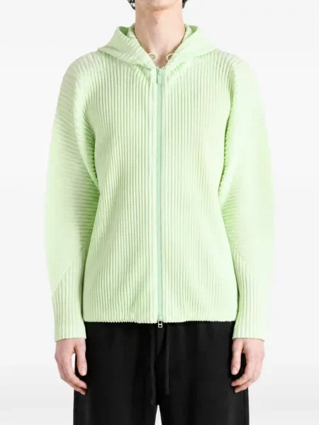 Яке Homme Plissé Issey Miyake с качулка зелено