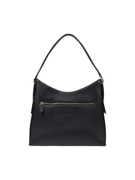 Lniana torebka hobo Guess czarna